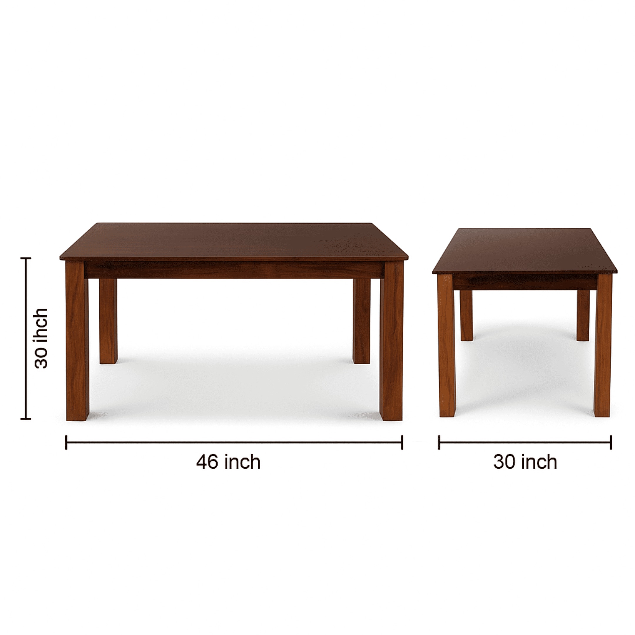 Globally Indian Sheesham Wood 4 Seater Dining Table Set With 4 Seater  Cushioned Chairs - Block Backrest