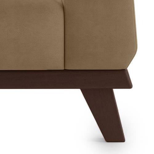 Granada Luxe 3 Seater Fabric Sofa in Fawn Velvet Colour