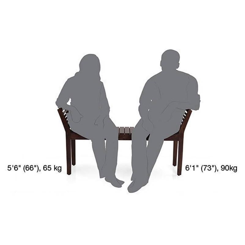 Latt Solid Wood Bench In Mahogany Finish