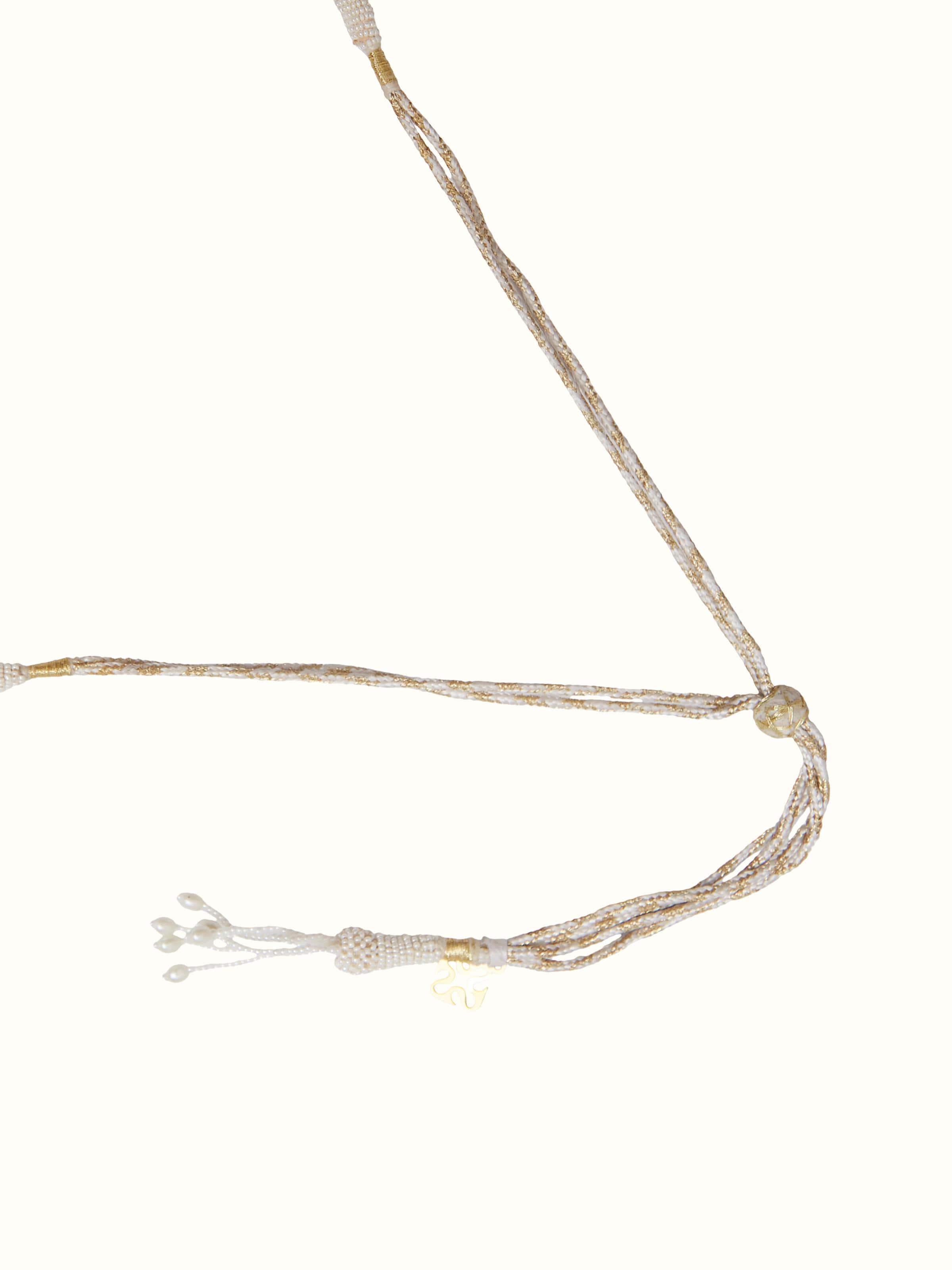 Dank Polki Silver Collar Necklace