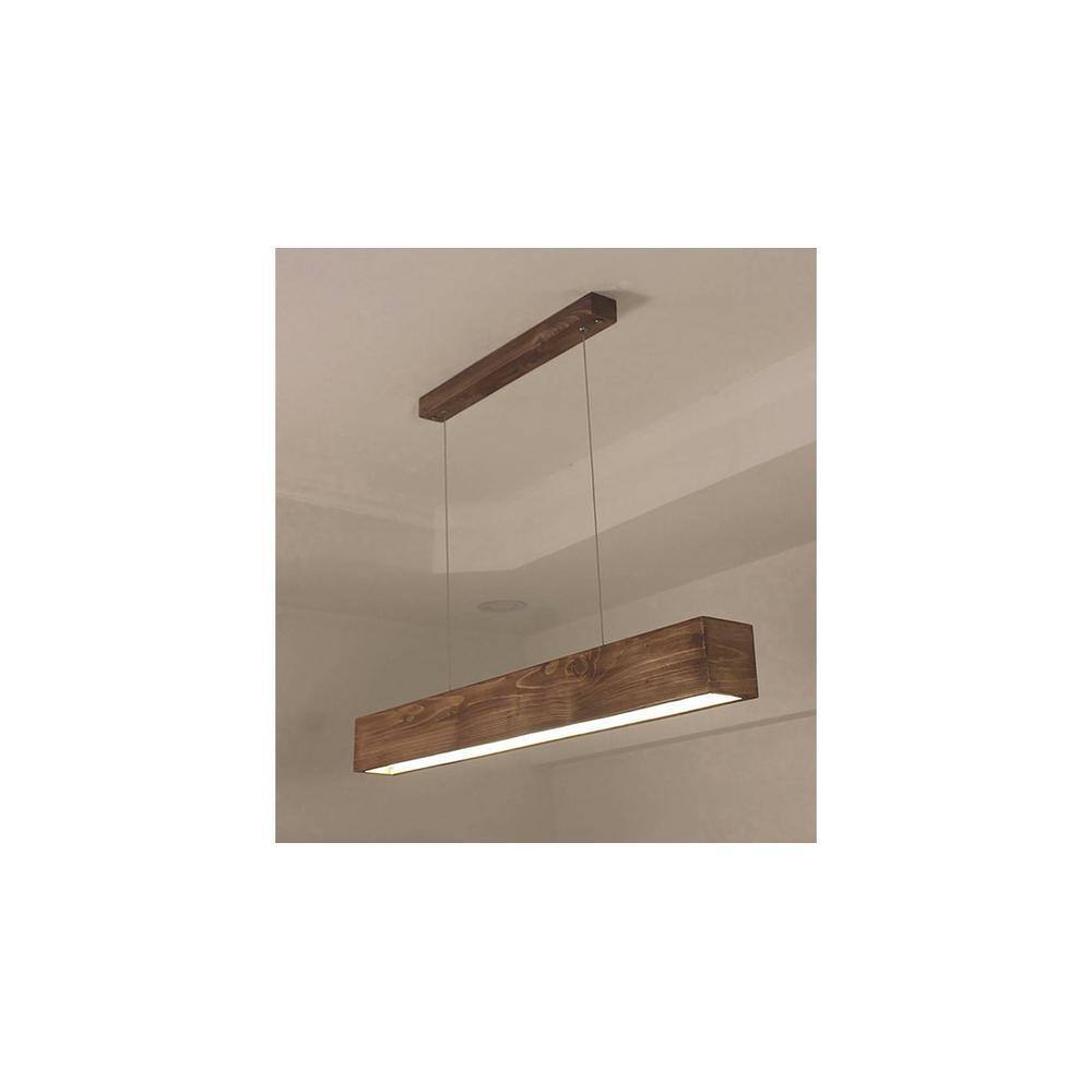 Clara 48 Brown Solid Wood Single Hanging Light
