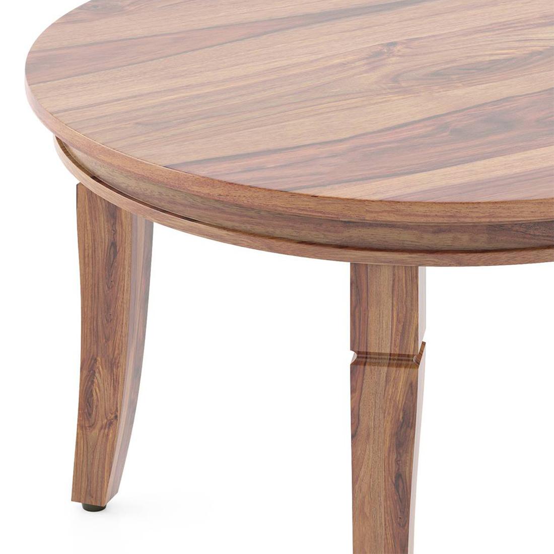 Florence Oval Solid Wood Coffee Table In Teak Finish
