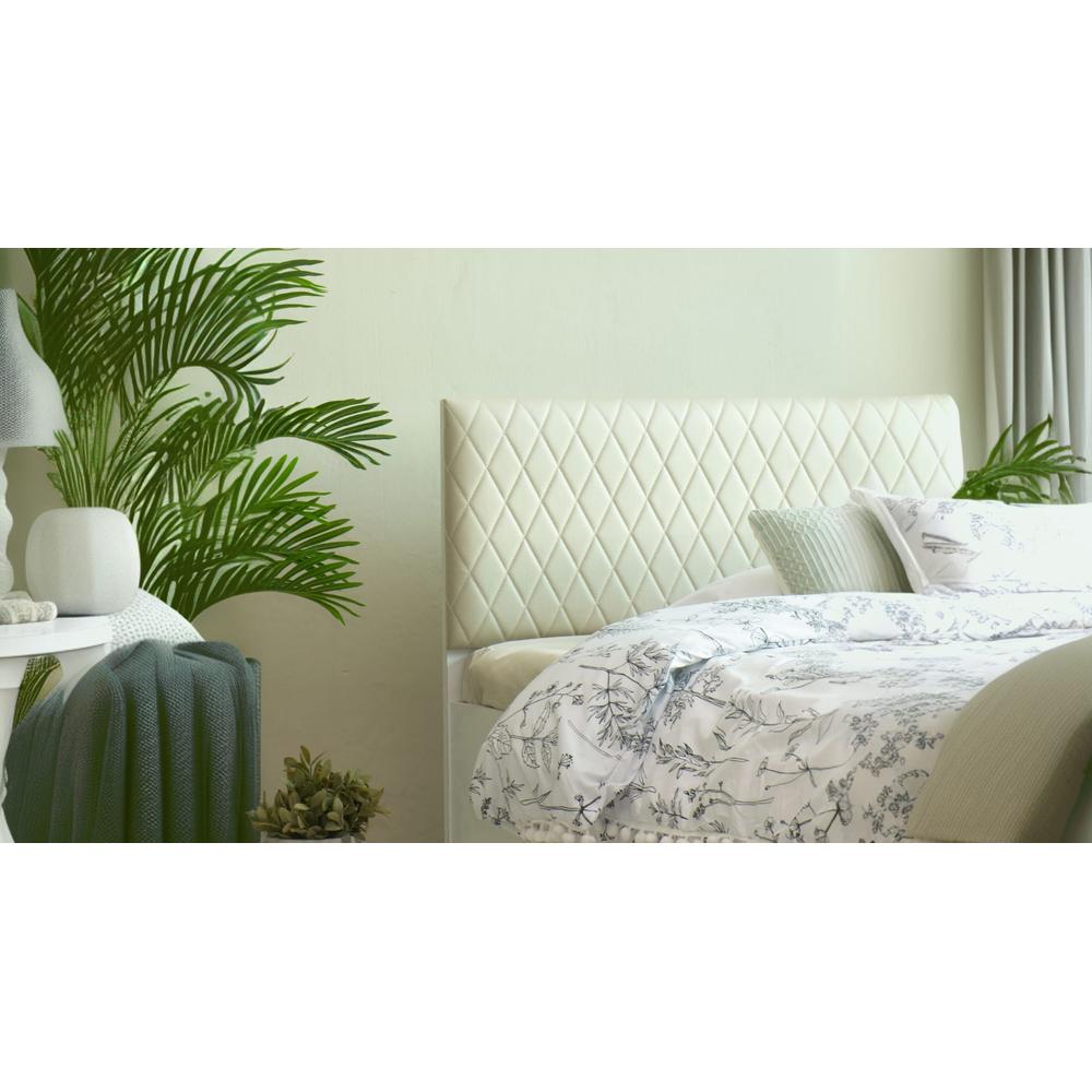 Lush Deluxe Engineered Wood Queen Size Bed In White Finish