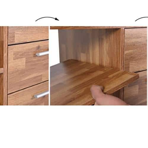 Niccol Engineered Wood Study Table in Golden Oak Finish