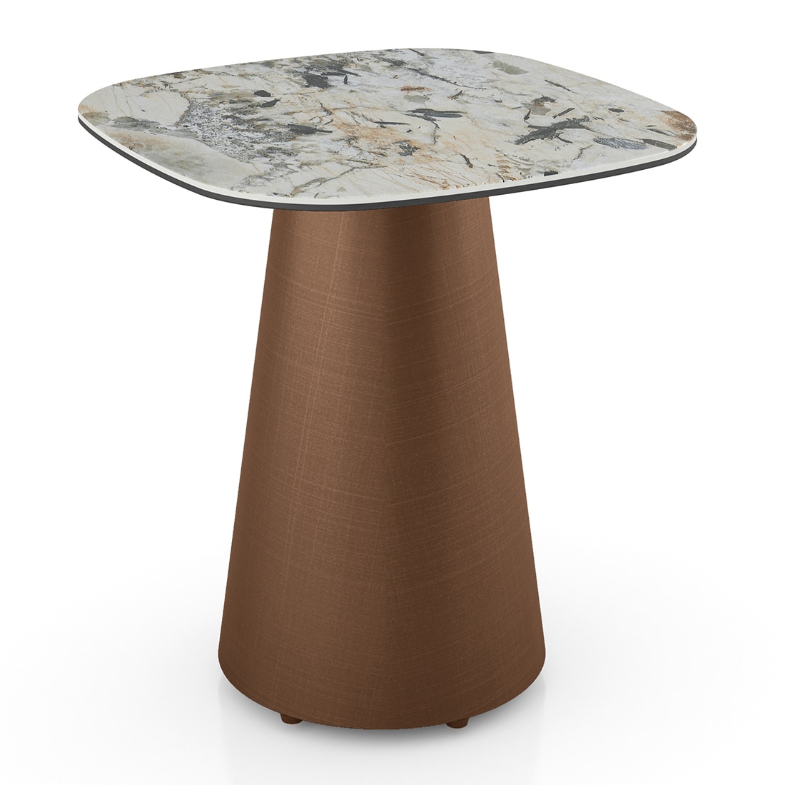 Aeris Metal Side Table in Saturn Spanish Ceramic Finish