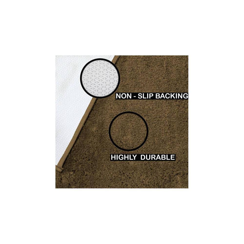 Aniyah Brown Solid Natural Fiber 30x18 inches Anti-Skid Bath Mat