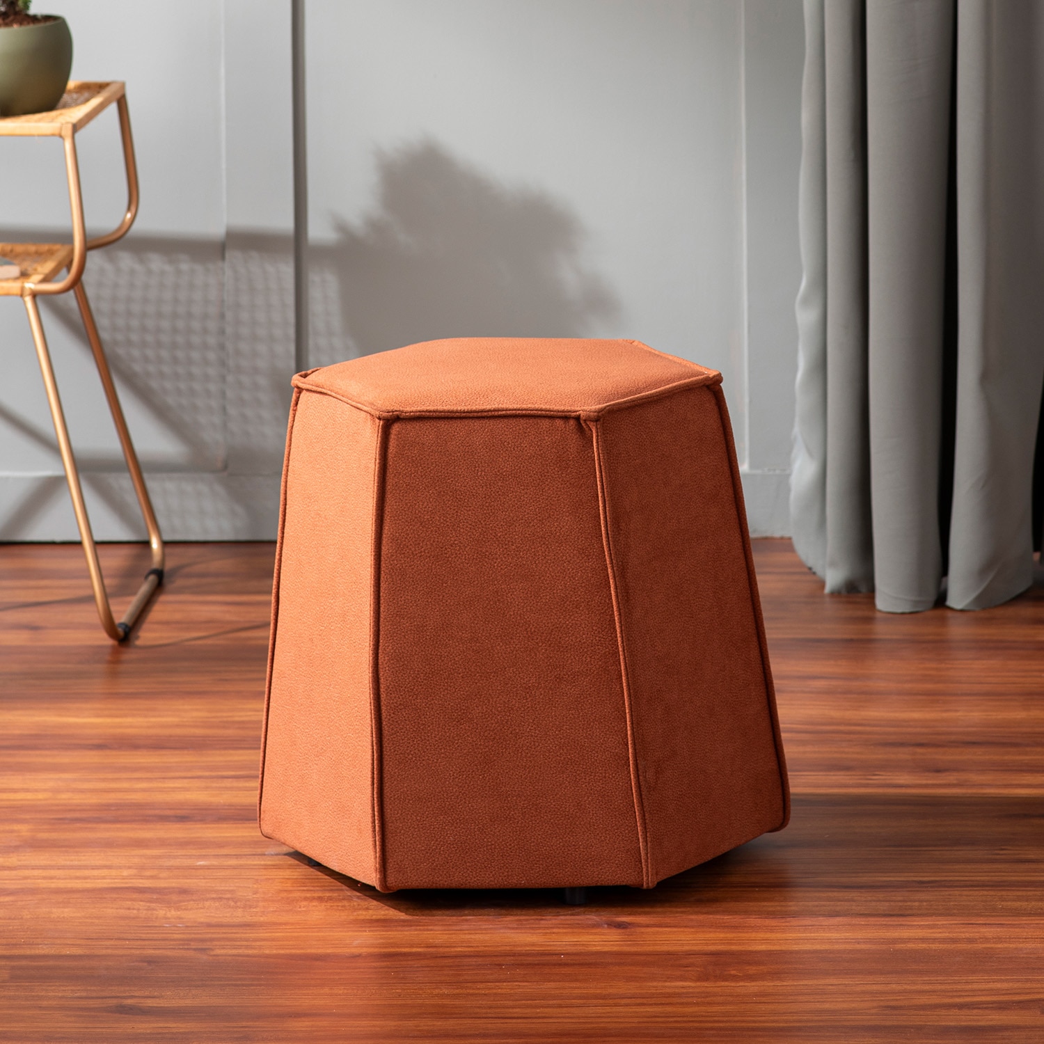 Prism Orange Pouf Ottoman - Nestroots