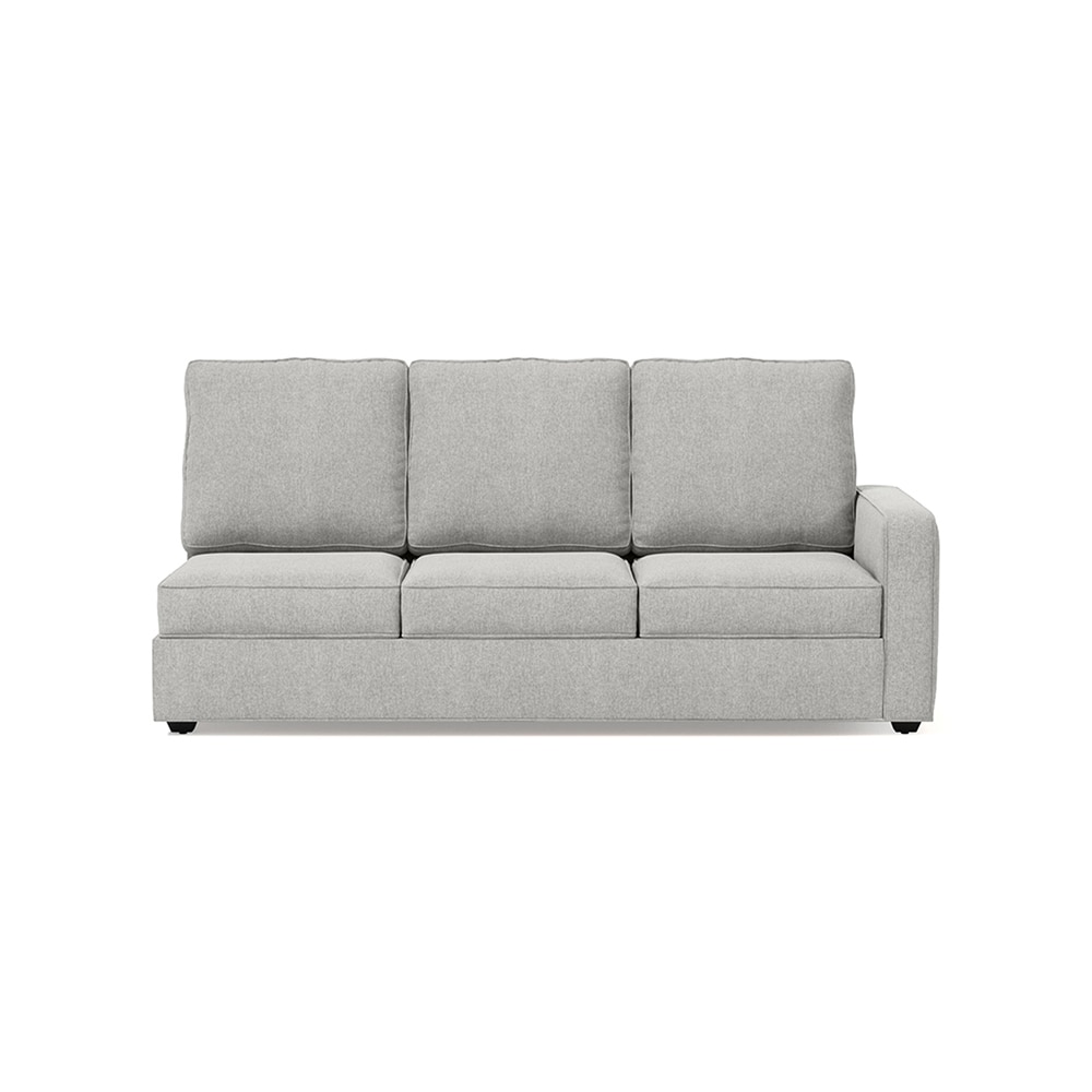 Apollo Sofa (Colour : Vapour Grey, Cushion : Hard, Back Type : High Back, Seating Capacity : Left Aligned 3 Seater + Left Aligned Chaise + Ottoman)
