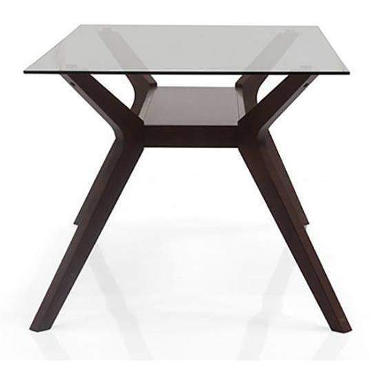 Wesley 6 Seater Dining Table In Dark Walnut Finish