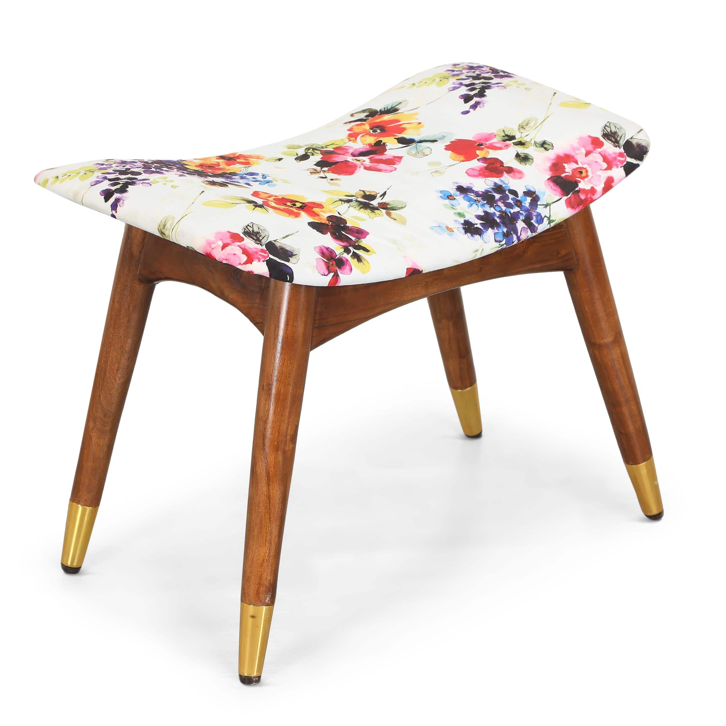 Zuno Multicolor Floral Print Seating Stool