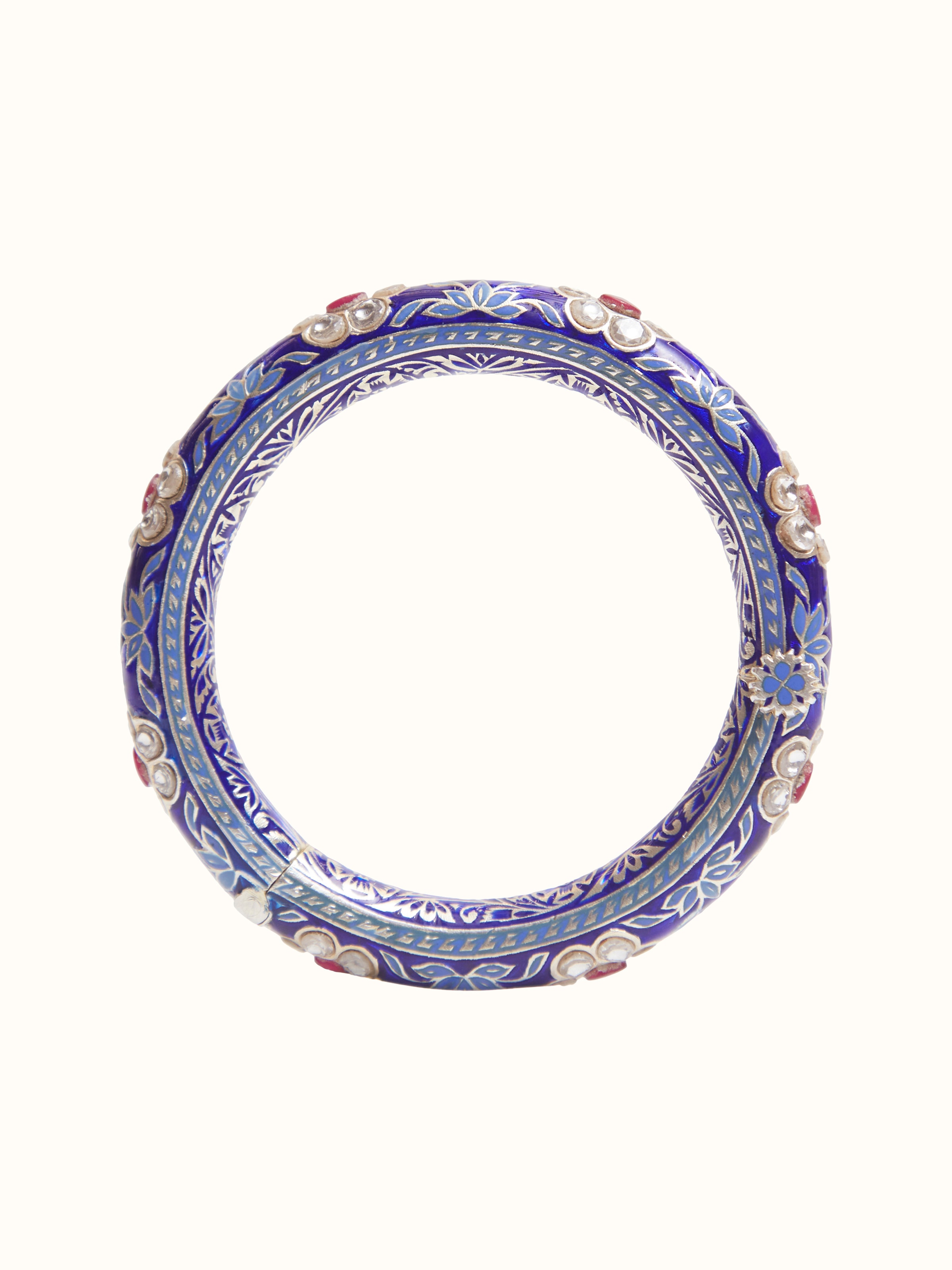 Meenakari Silver Bangle