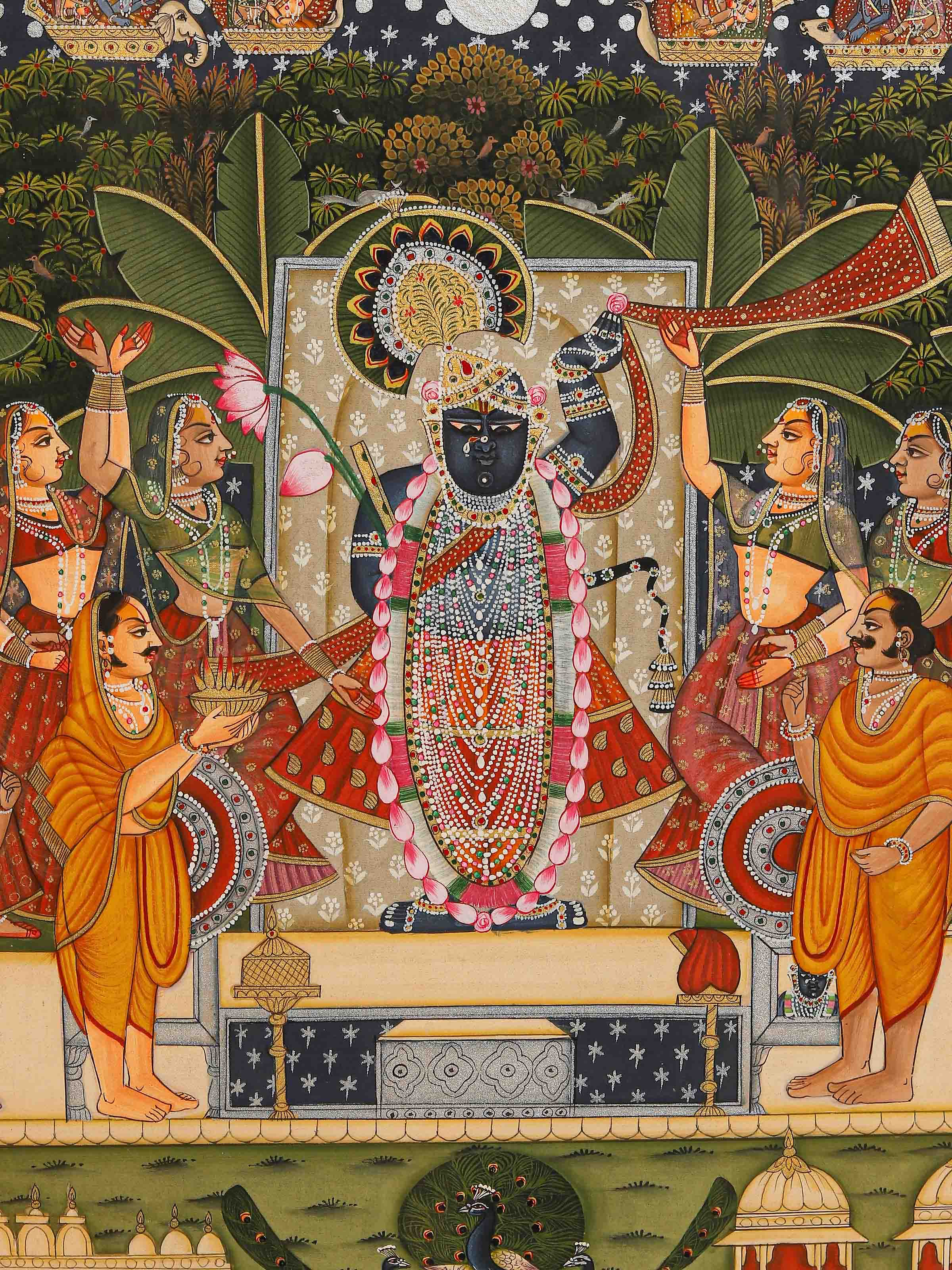 Sharad Purnima with Daan Leela Pichwai Painting