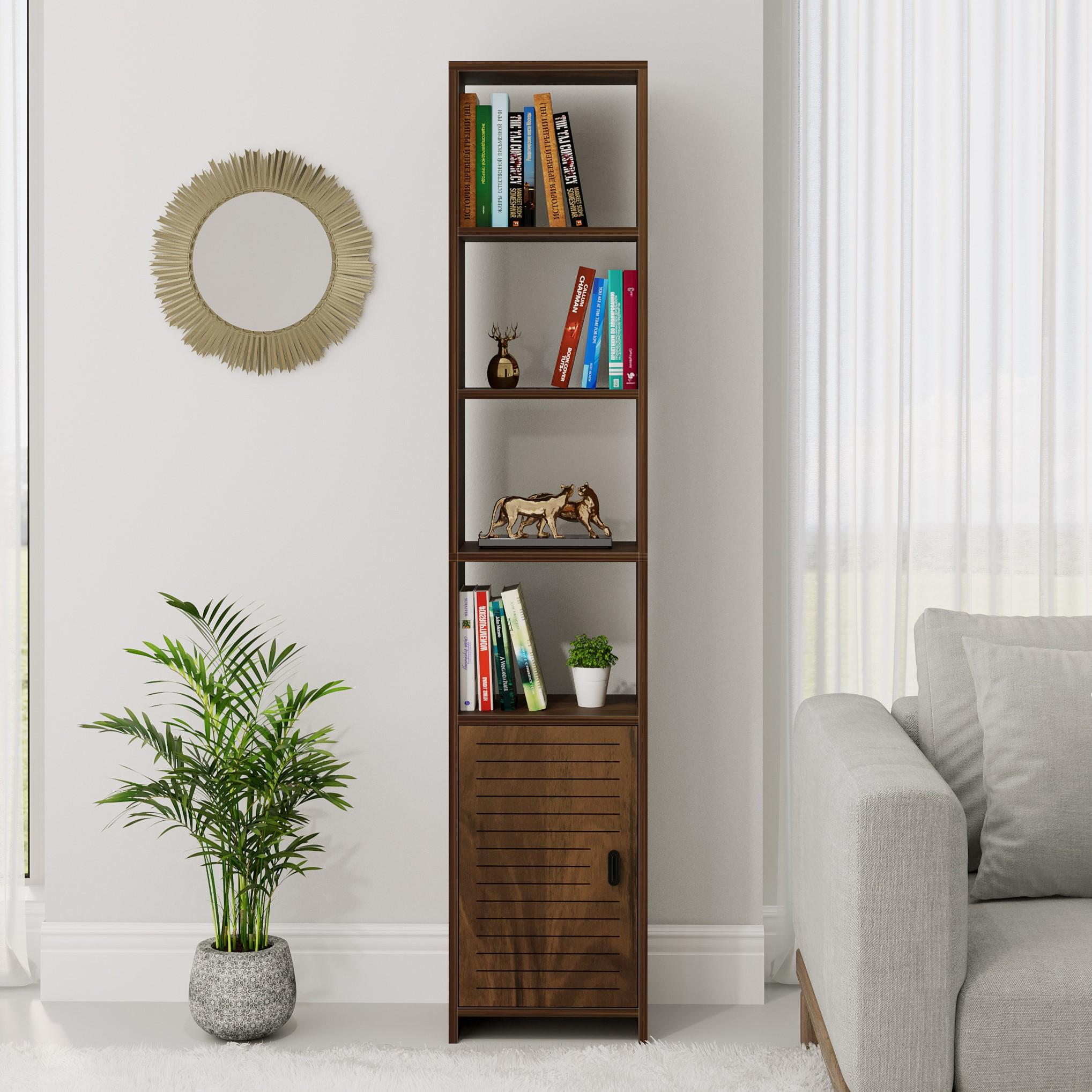Barnia Engineered Wood Bookshelf In Brown Maple Finish