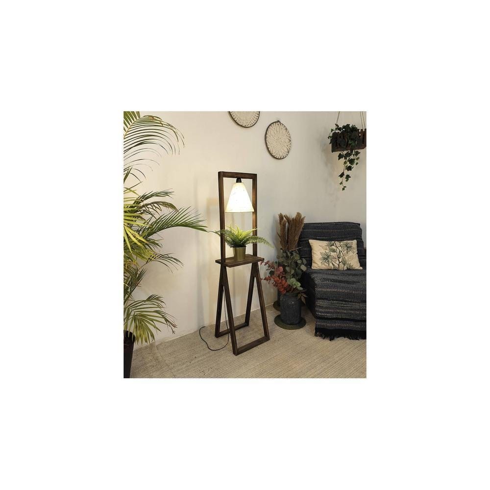 Euphoria Beige Jute Floor Lamp with Beige Jute Base