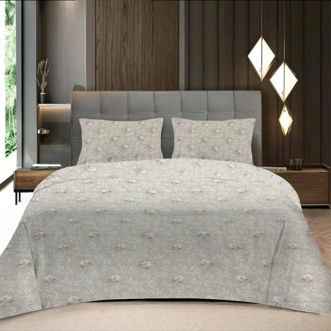 Threads Silky Touch Premium Queen Size Flat Bedsheet 254 x 230 cms