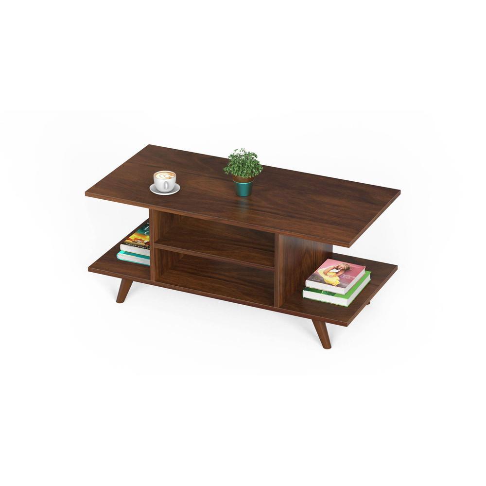 Anatdol Standard Engineered Wood Coffee Center Sofa Tea/Teapoy Console Table For Sofa Set Living Room Home Hall (Brown Maple)