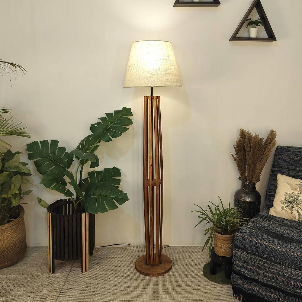 Tall Boy Black Jute Floor Lamp with Black Jute Base