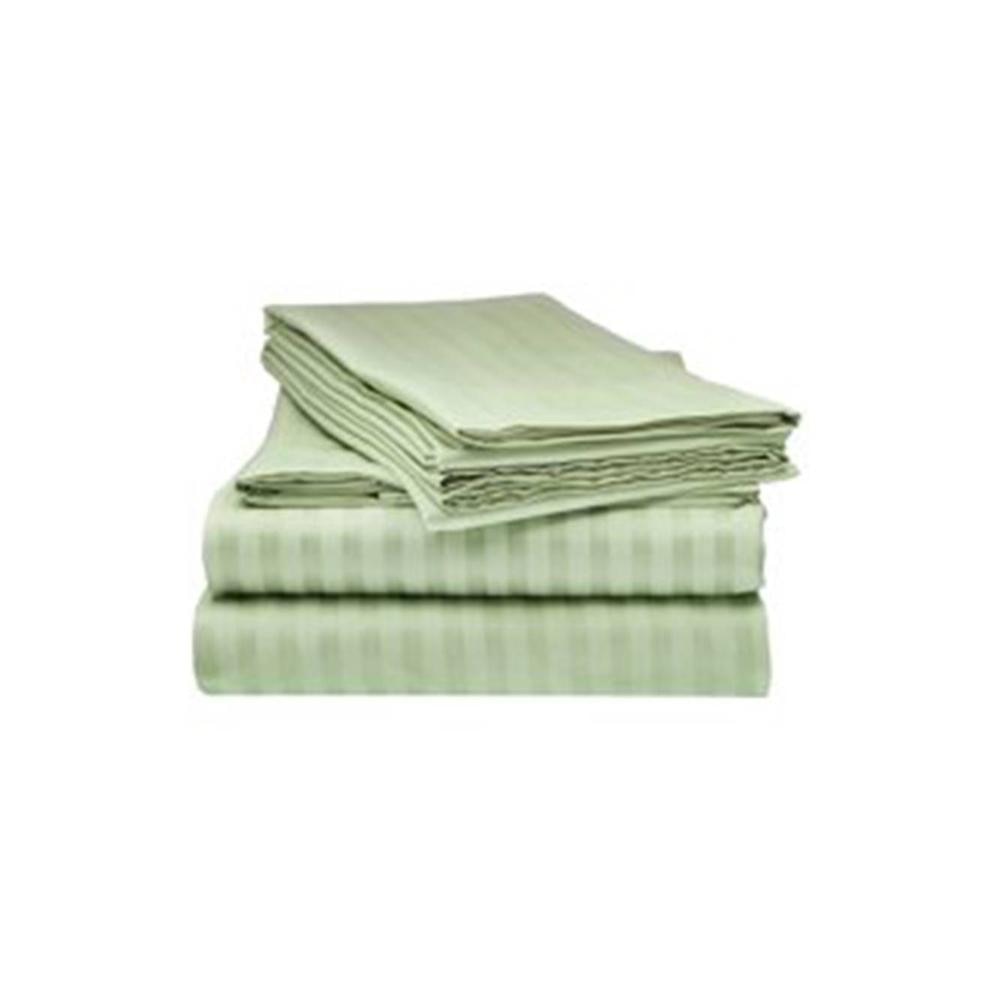 Marwan Pista Green Absract 210 TC Cotton Double Size Bedsheet with 2 Pillow Covers