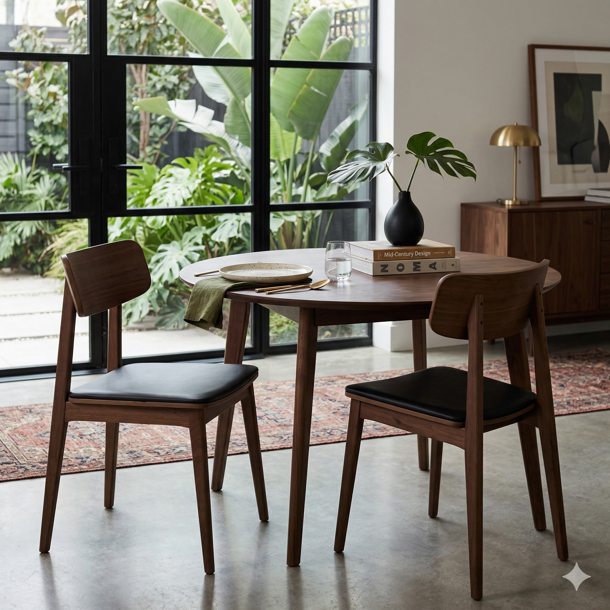 Scandinavian Tacy Dining Chair Brown Walnut Finish - Nestnordic