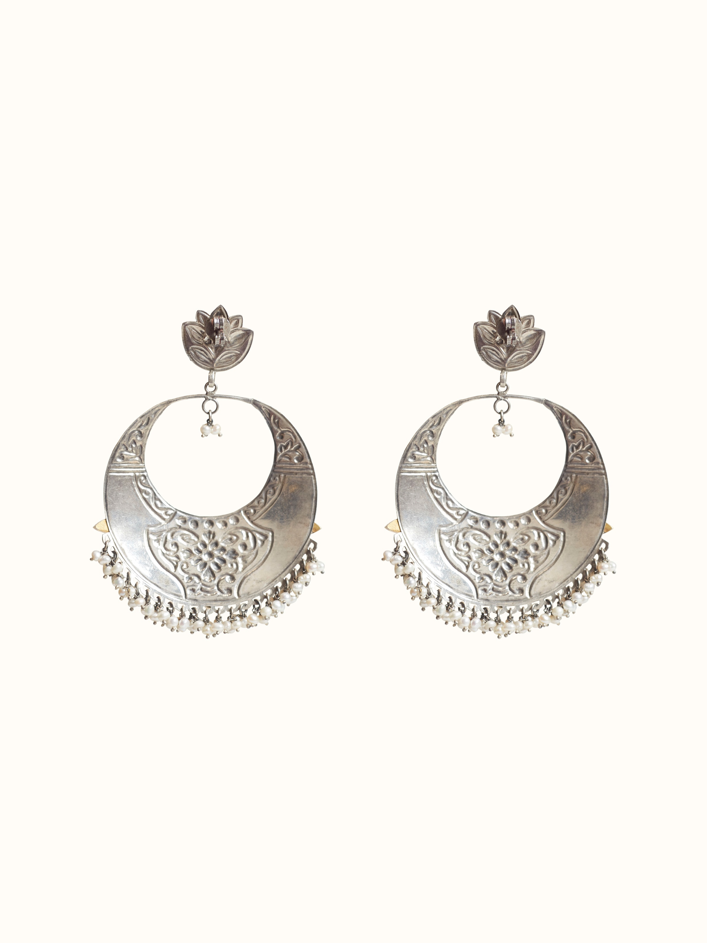 Back view of Silver Smithing Chandbalis