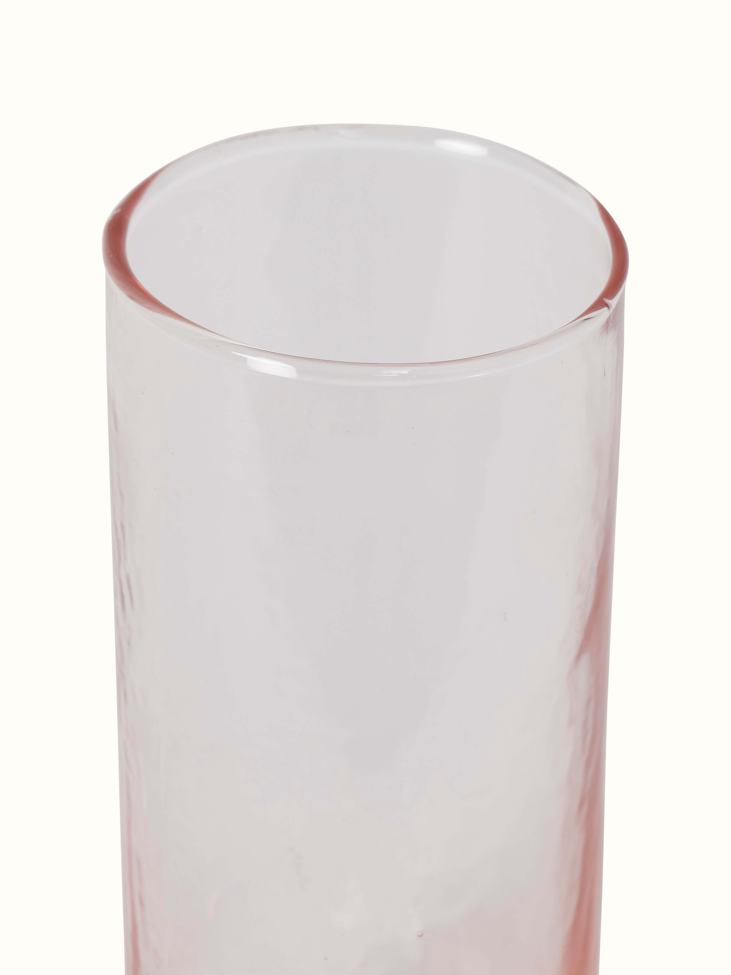 Close-up view of Firozabadi water glasses (4 pcs) showcasing the intricate glasswork and clear finish