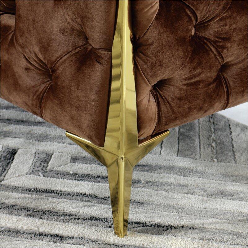 Norman Fabric Sofa - Brown