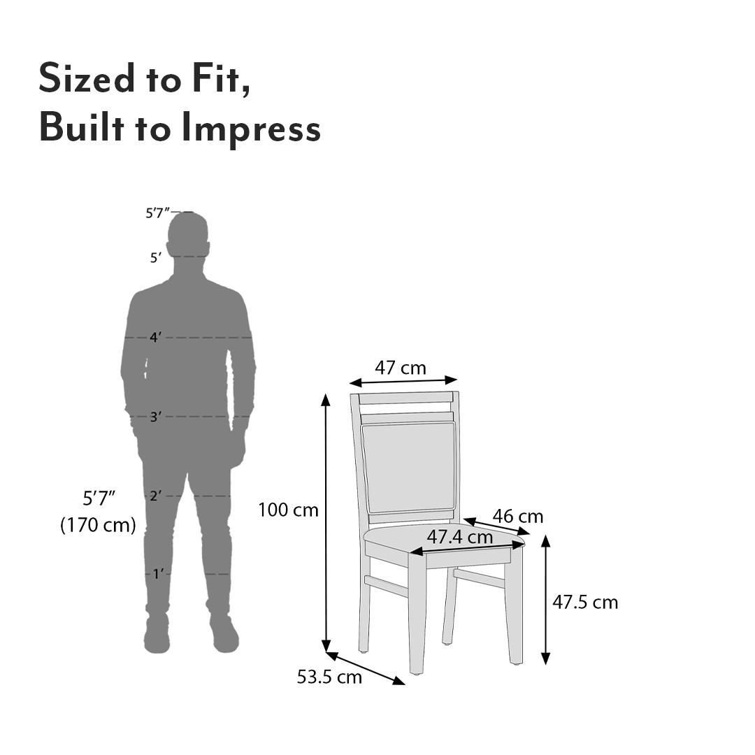Alaine Dining Chair In Teak Finish With Calico Floral Colour