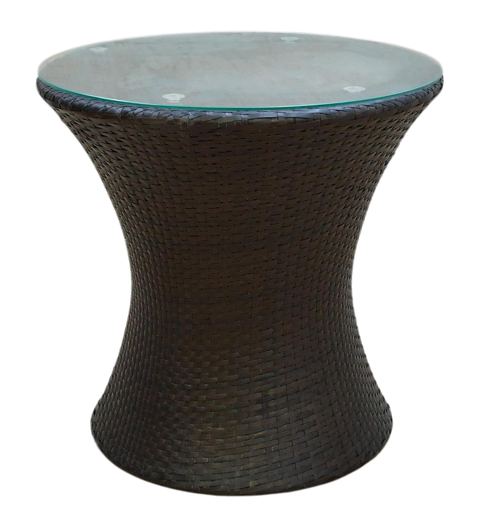 Burnie Wicker Table And Chair Set In Brown Dual Tone Finish