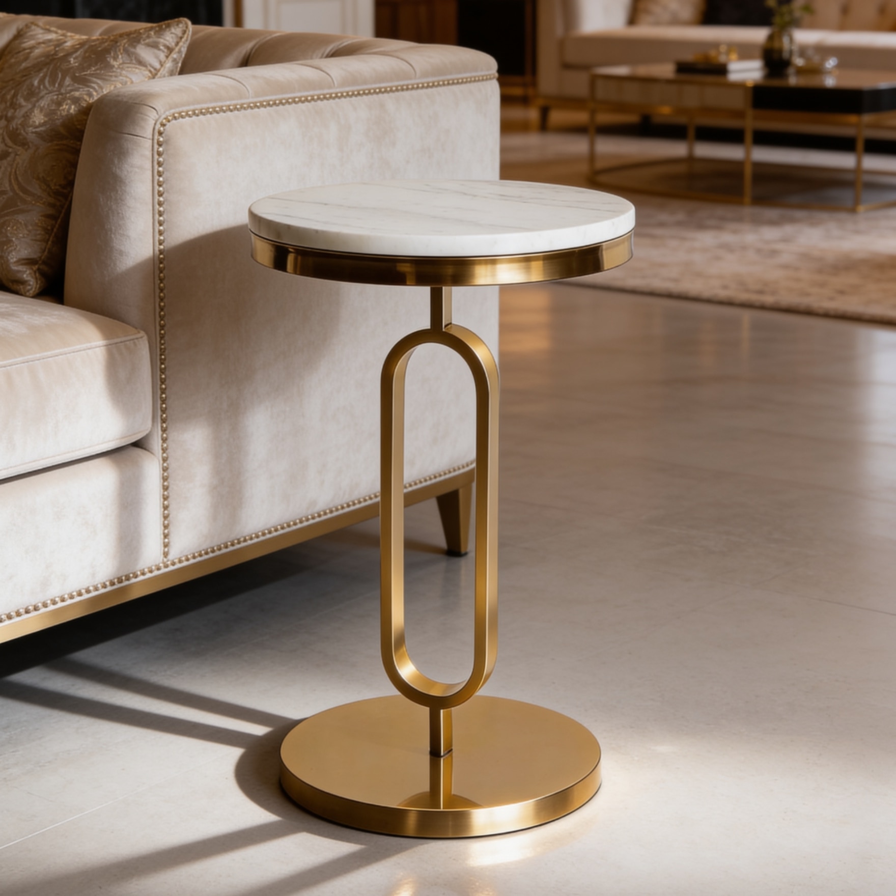 Aurora Glow Metal Side Table - Handicrafts Town