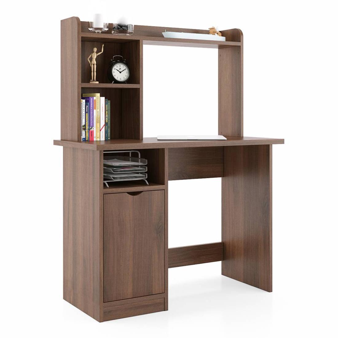 Bond Engineered Wood Study Table in Classic Walnut Finish