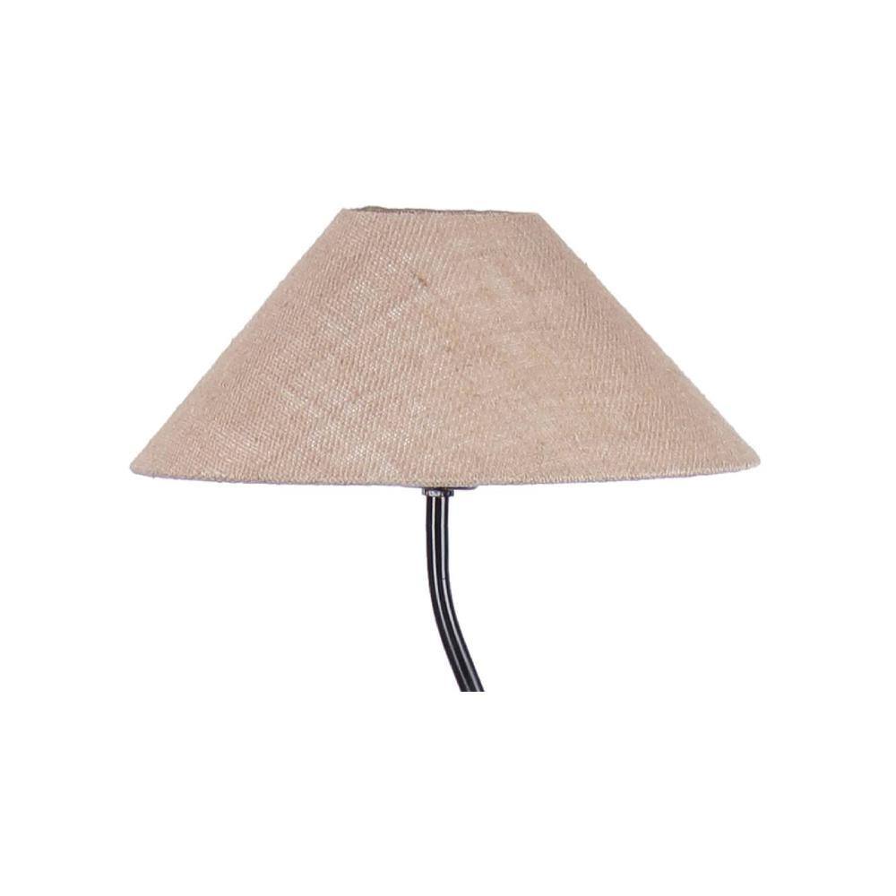 Adalyn Beige Natural Fiber Floor Lamp with Black Iron Base