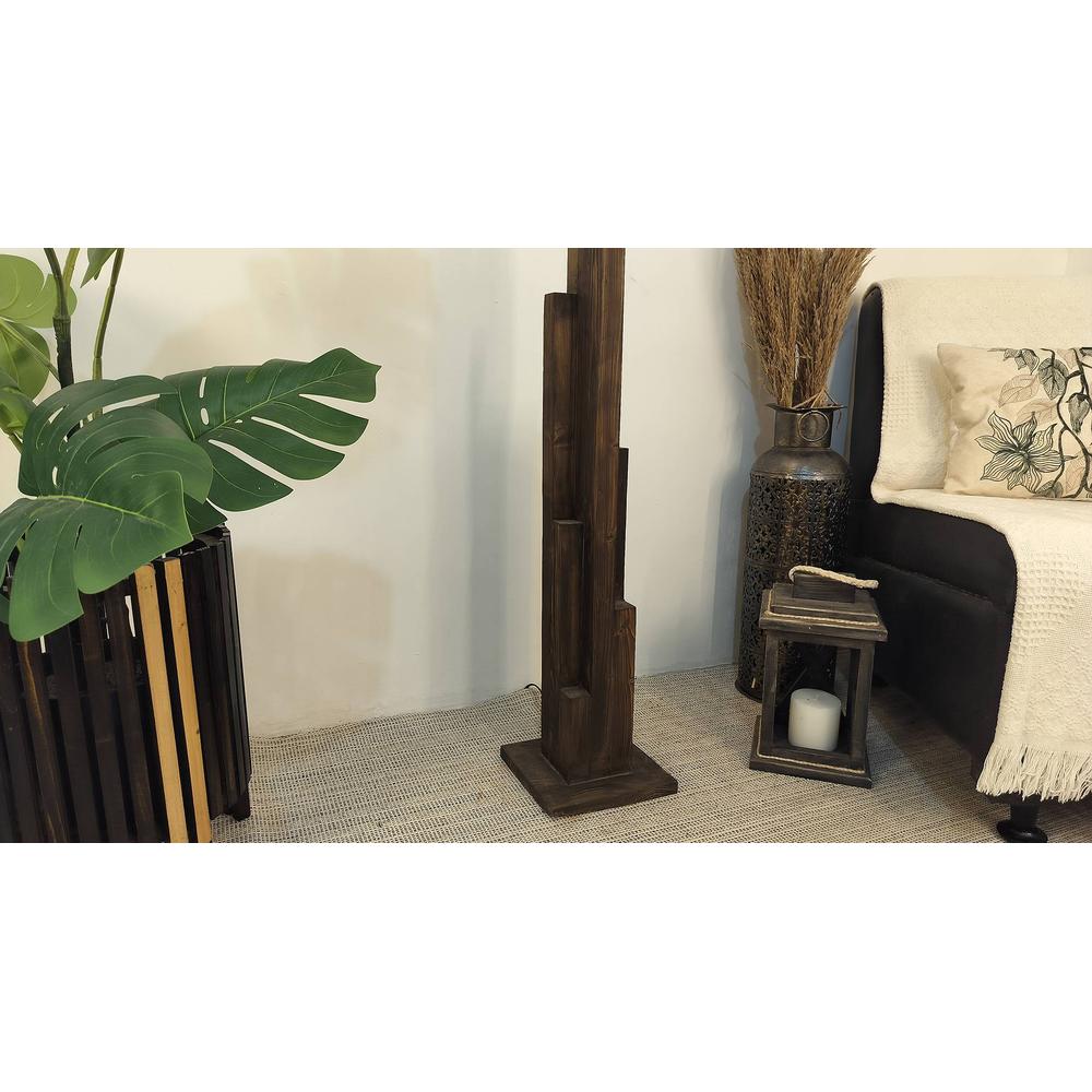 Skyline Beige Jute Floor Lamp with Beige Jute Base