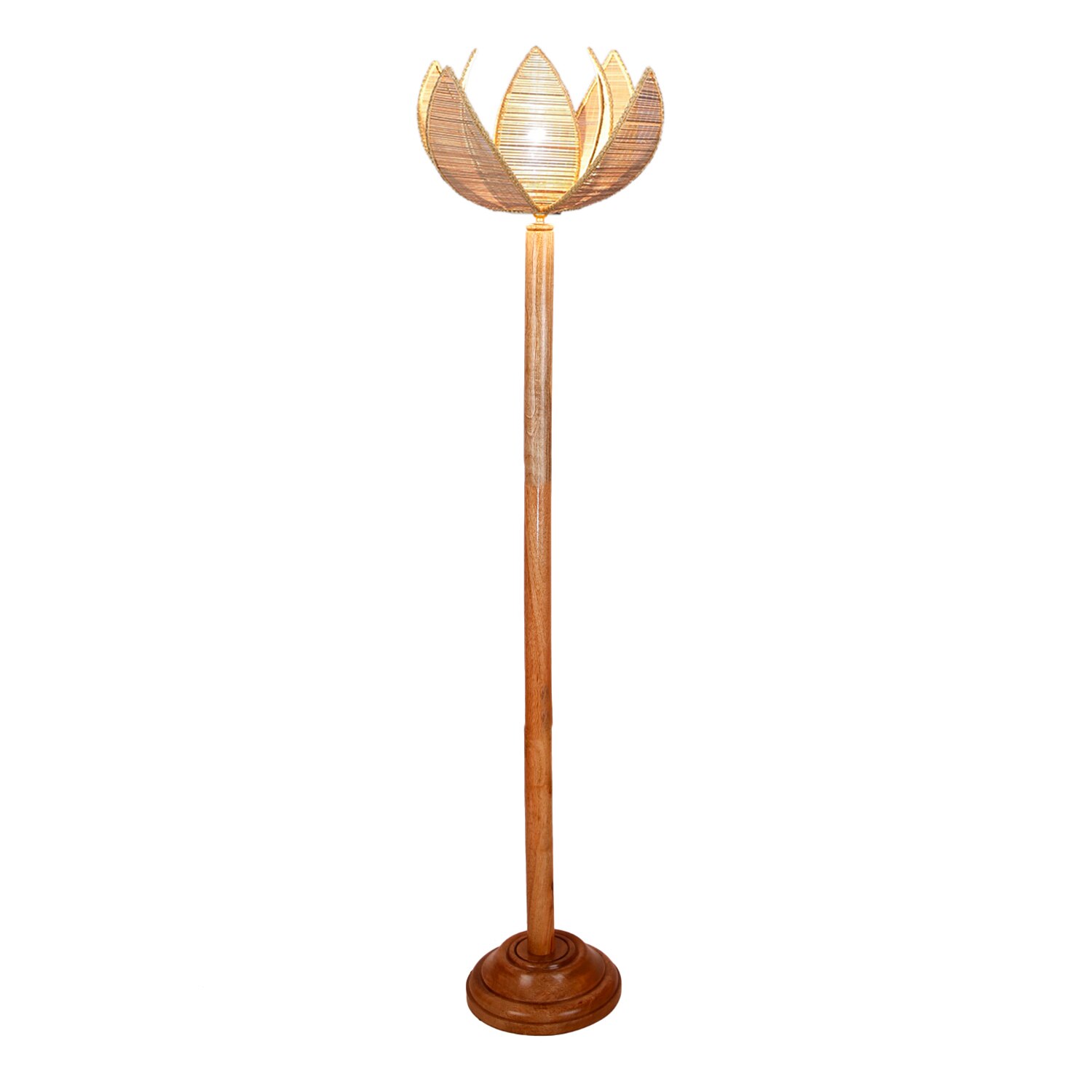Devansh Wooden Foor Lamp