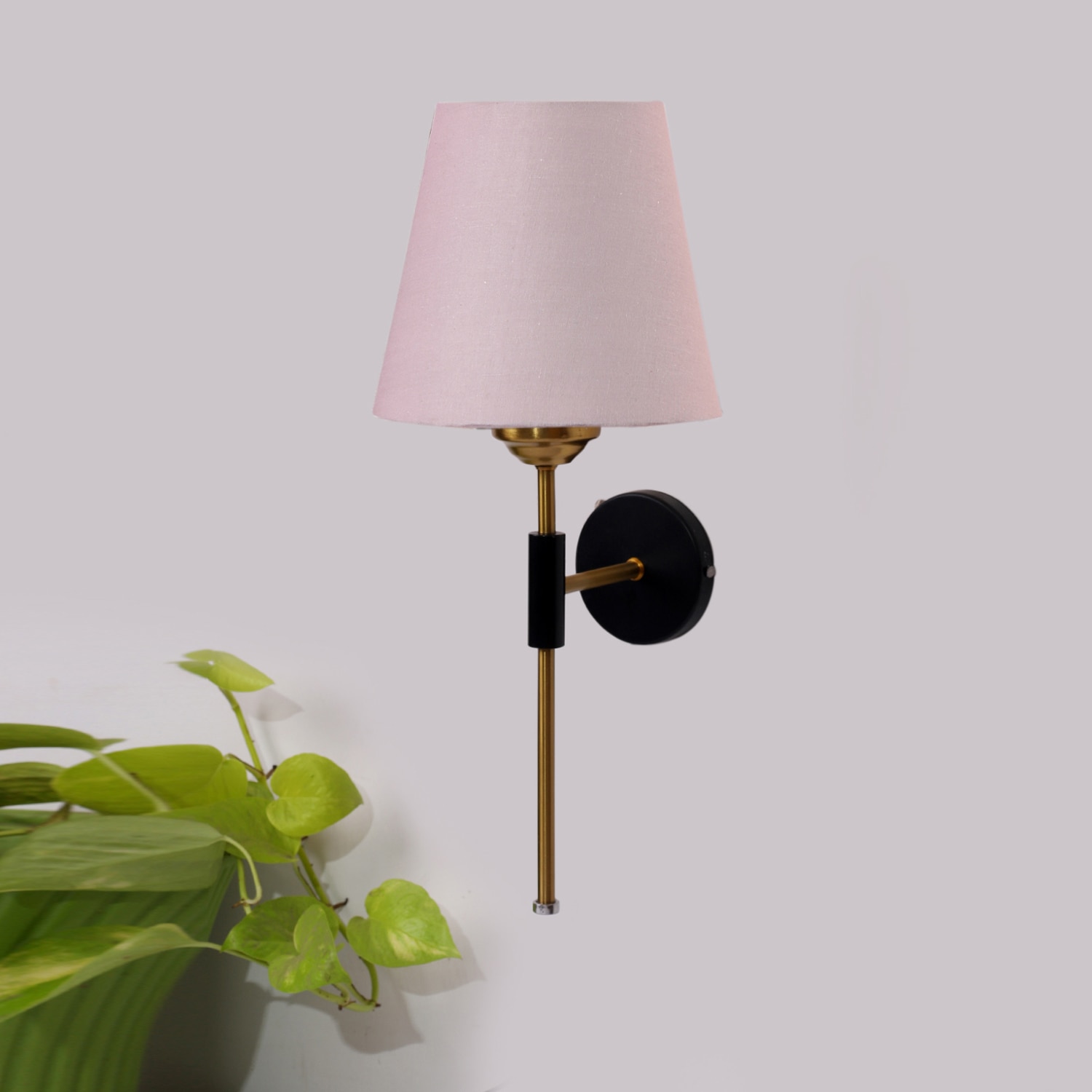 Devansh Metal Electric Wall Light in Black Colour with Grey Shade Count of 1 Light - Devansh