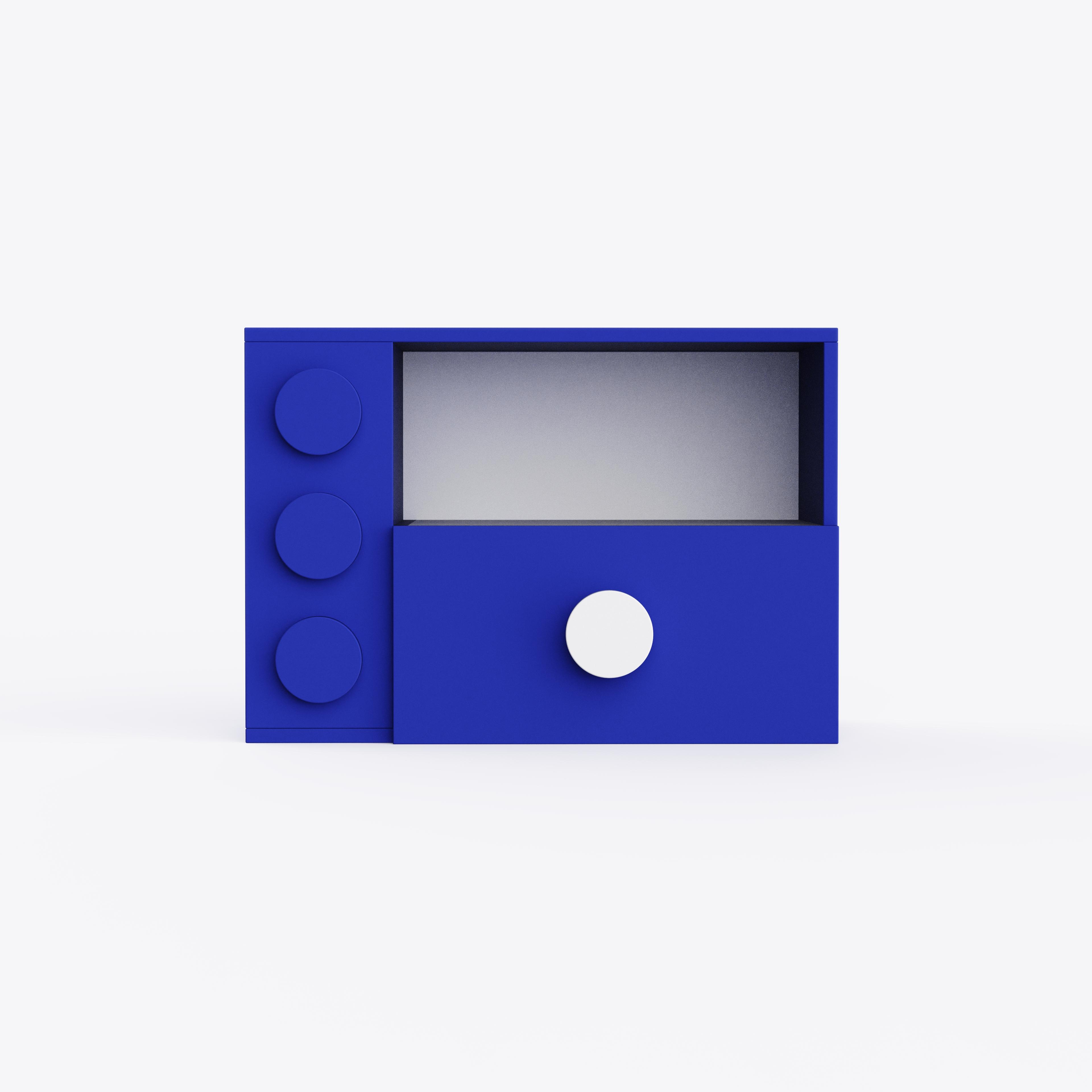 Building Blocks Storage Unit In Electric Blue Colour