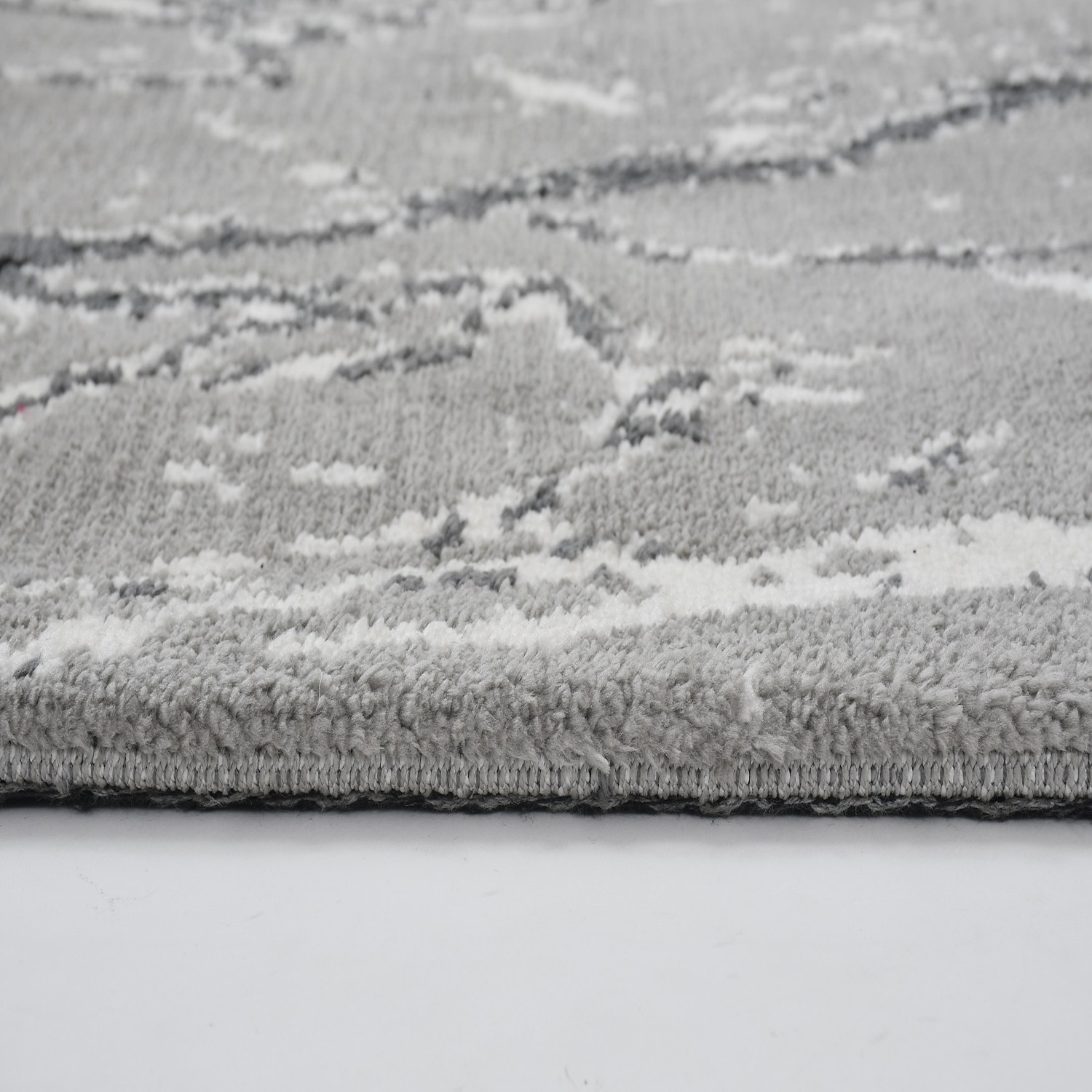 Multicolor Abstract Machine Made Polyester 6 X 9 Feet Carpet