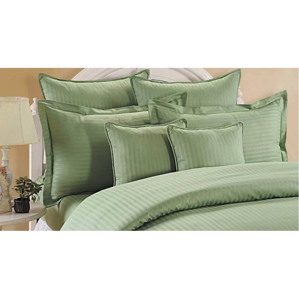 Marwan Pista Green Absract 210 TC Cotton Double Size Bedsheet with 2 Pillow Covers