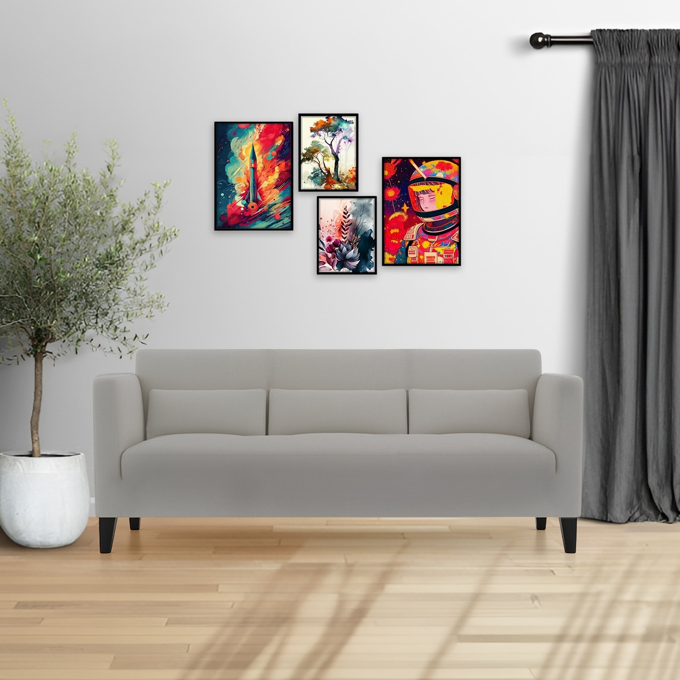 3 Seater Light Grey Sofa Cover