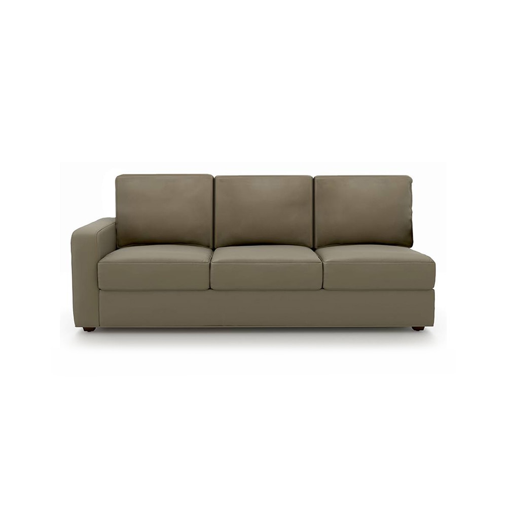 Apollo Compact Sofa (Colour : Cappucino, Cushion : Soft, Seating Capacity : Right Aligned 3 Seater + Right Aligned Chaise + Ottoman)