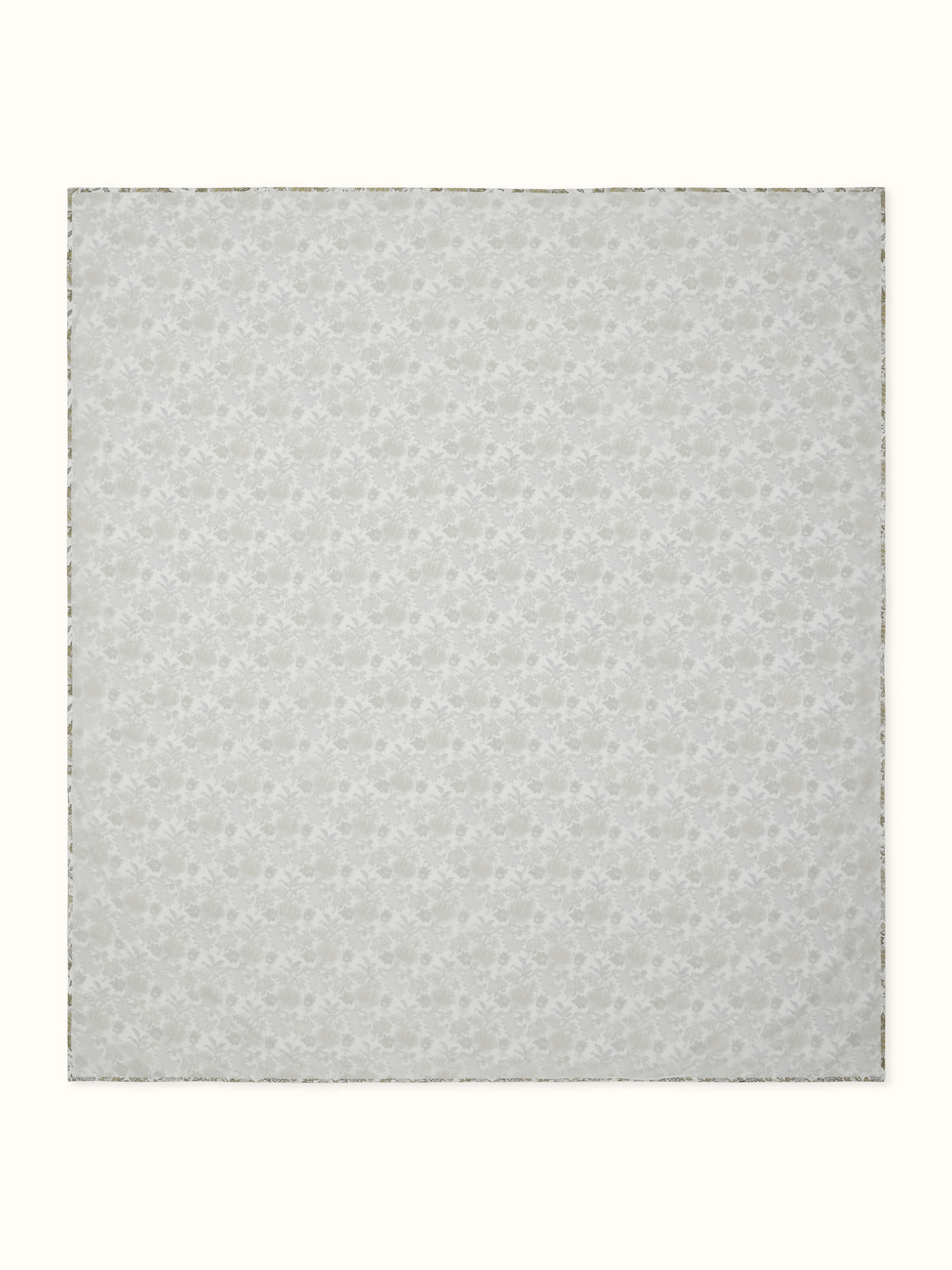 Front view of double dohar with yellow floral Sanganeri hand block print.