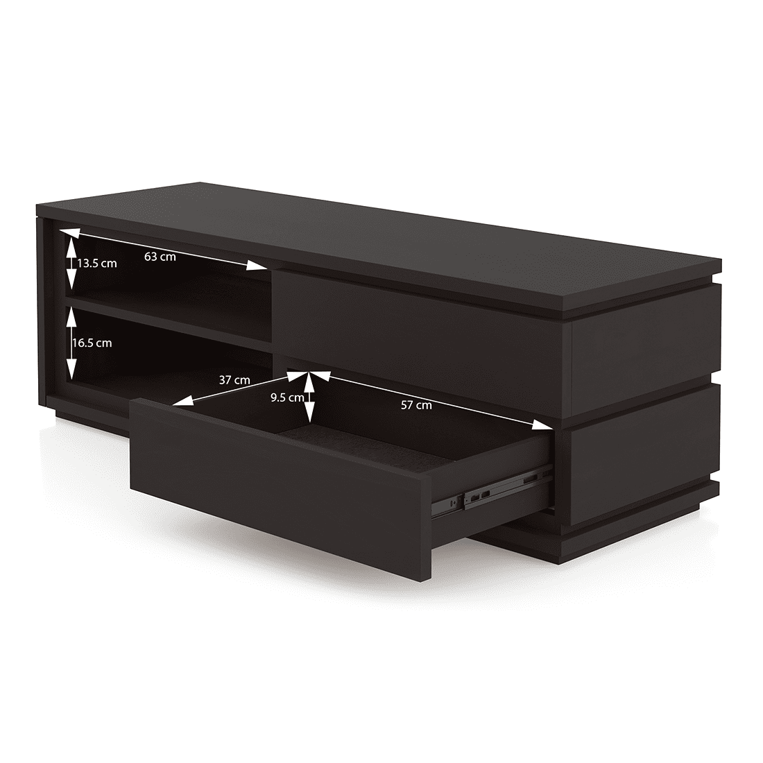 Vector Solid Wood TV Unit in American Walnut