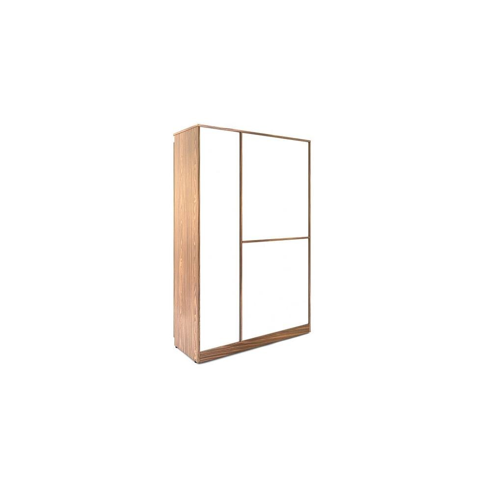 Coral 3 Door Wardrobe In Choco Walnut Color