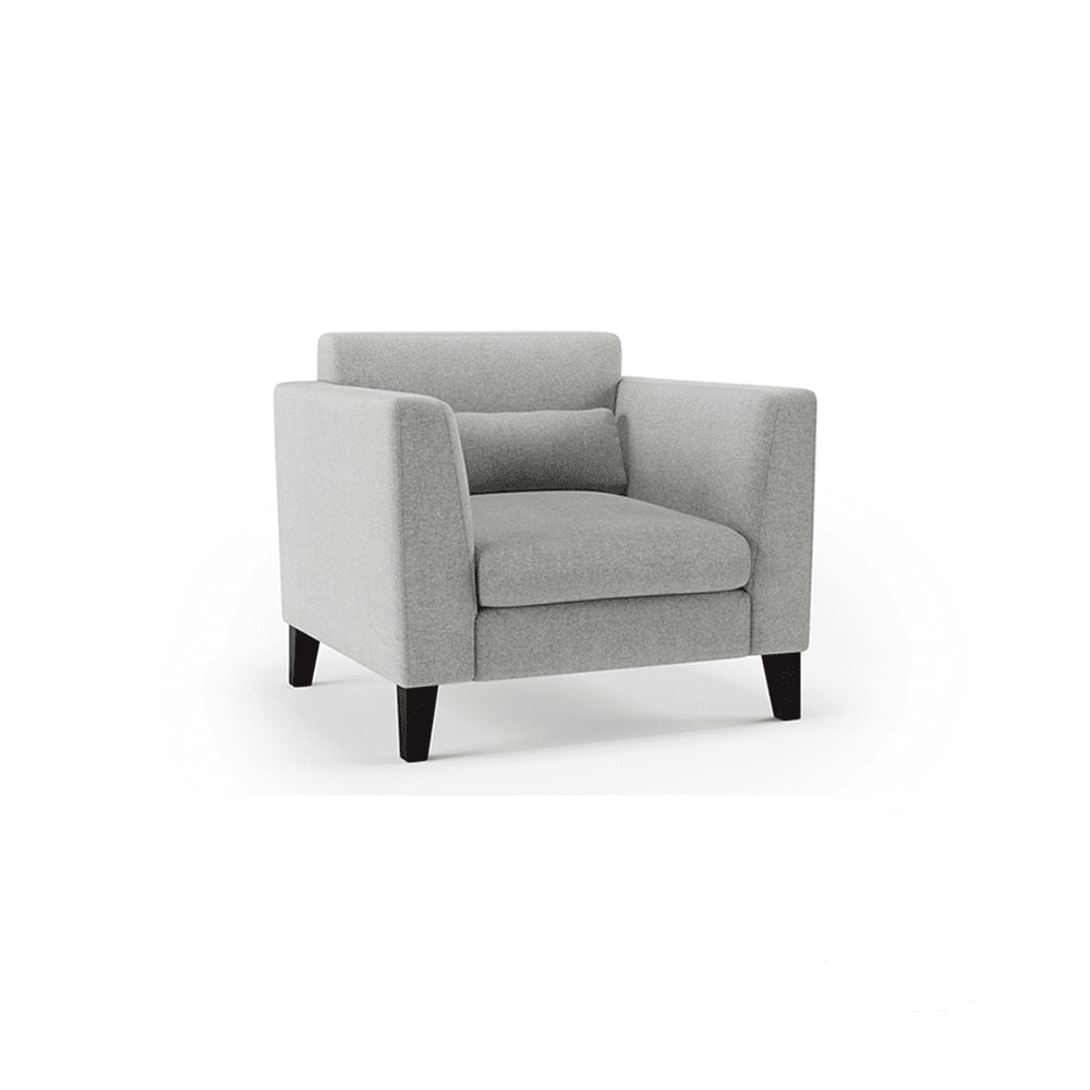 Lewis 1 Seater Fabric Sofa in Vapour Grey Colour