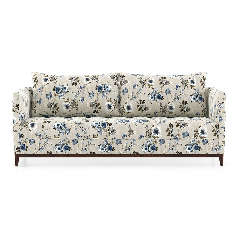 Florence Luxe 3 Seater Fabric Sofa in Adrian Velvet Colour