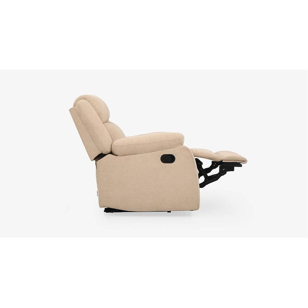 Avalon Fabric One Seater Manual Recliner in Beige Colour