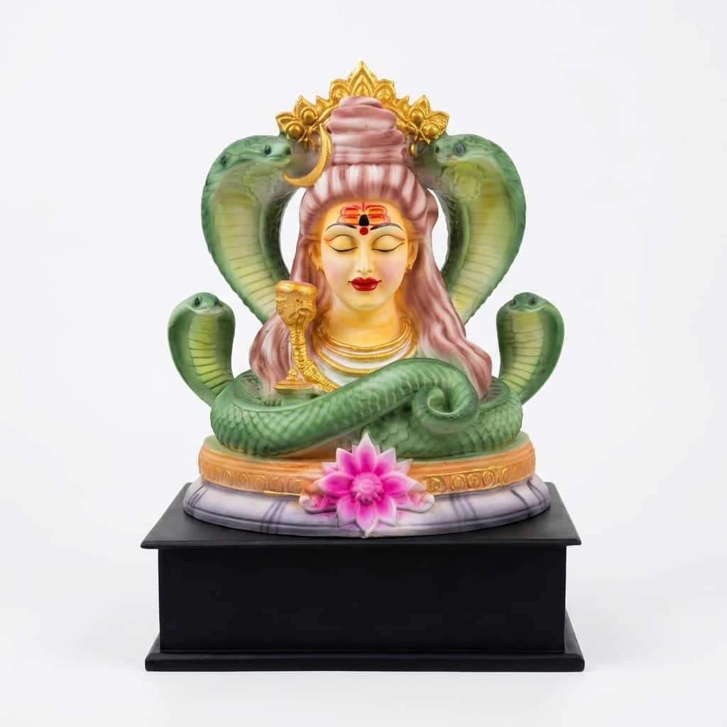 Devotional Divine Aura Shiva Statue in Multicolor Colour - Vedas
