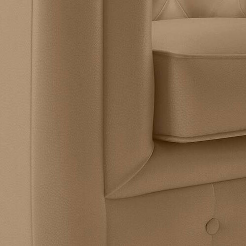 Winchester 1 Seater Leather Sofa in Camel Colour