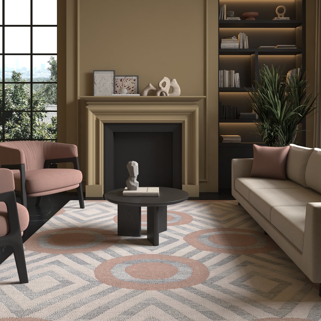 Jaipur Rugs Soft Optical Grid Wool Dhurrie Rug Grey 5x8 ft - Jaipur Rugs