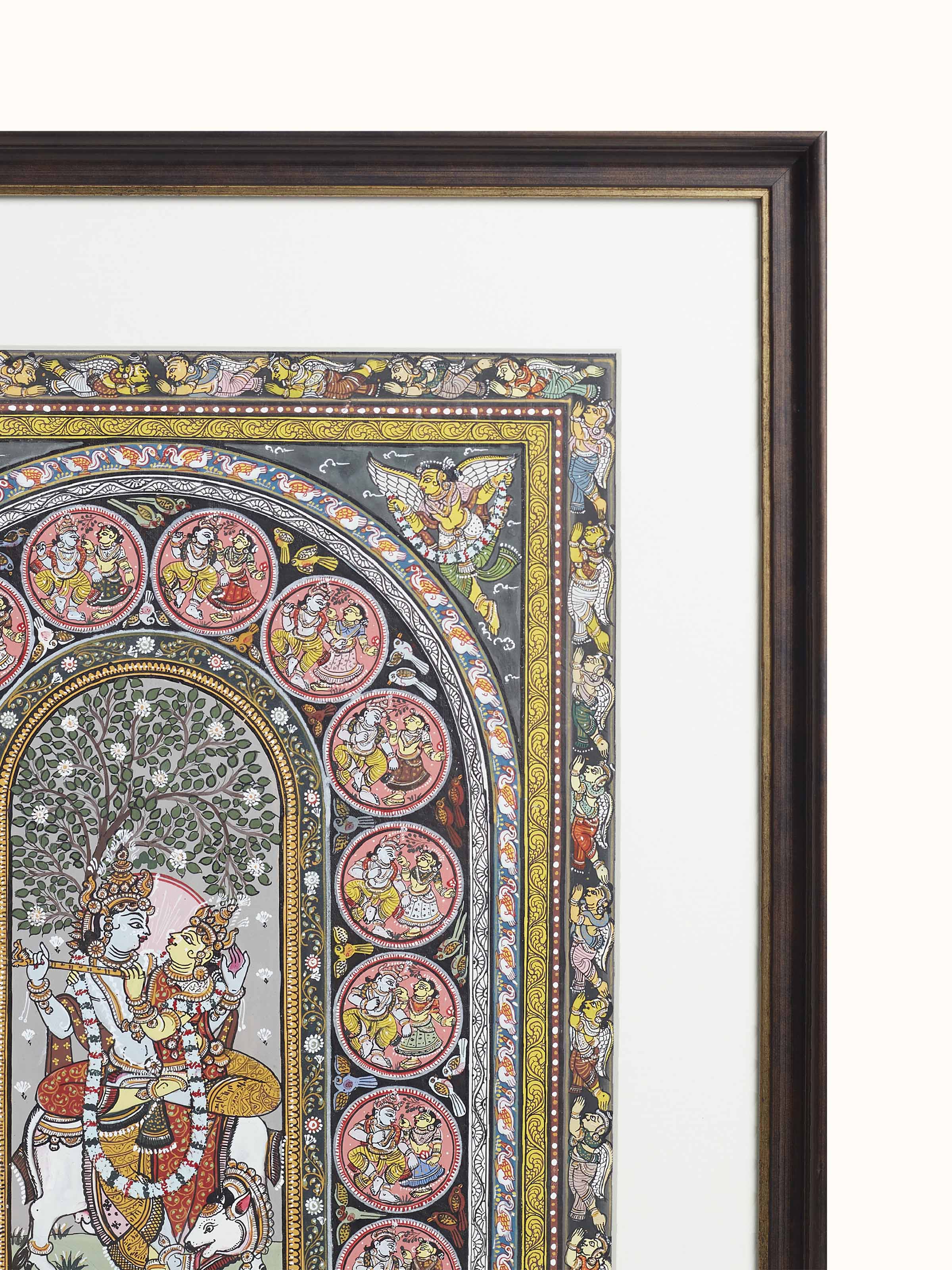 Radha Krishna Rasa Patachitra Painting