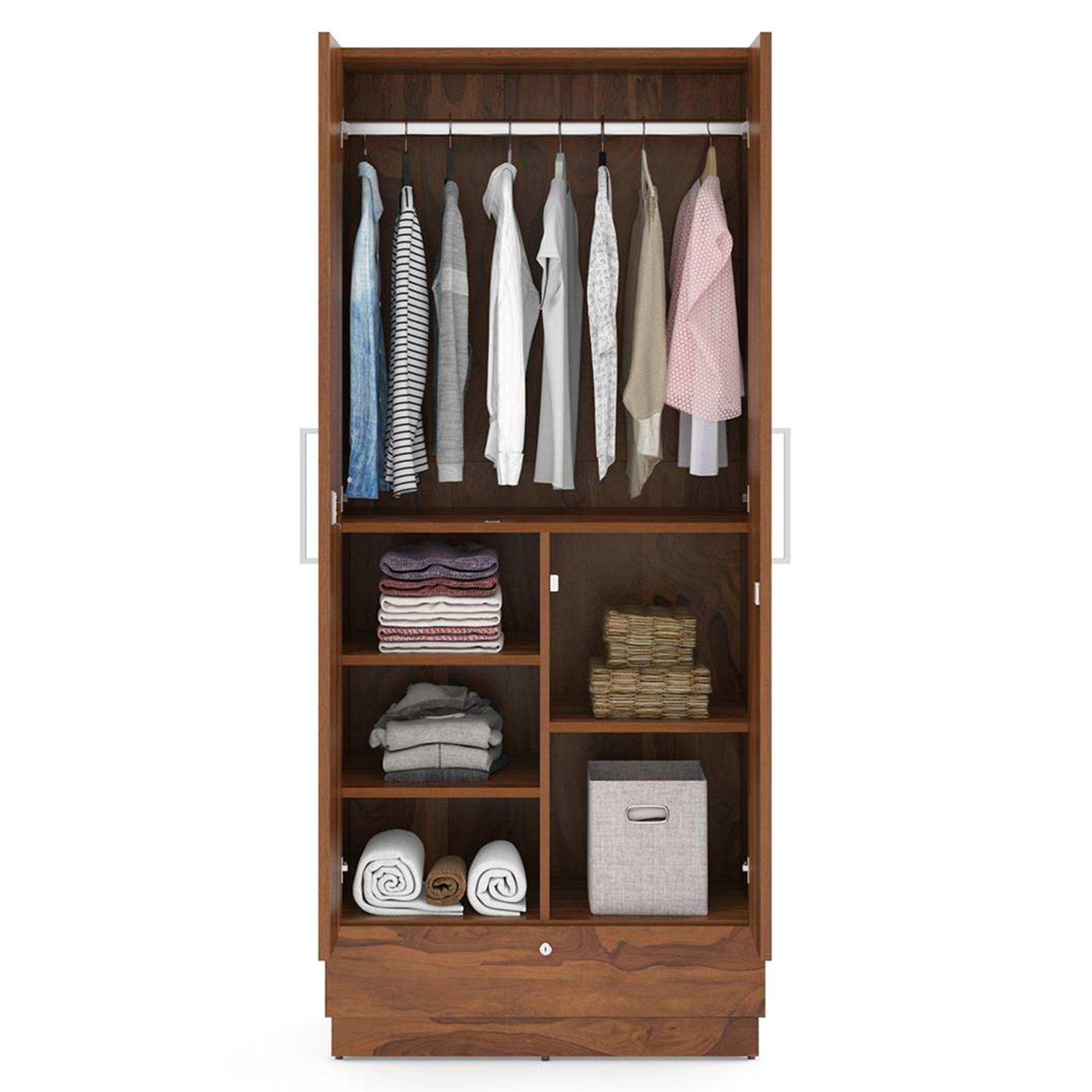 Bocado 2 Door Wardrobe in Sheesham Finish